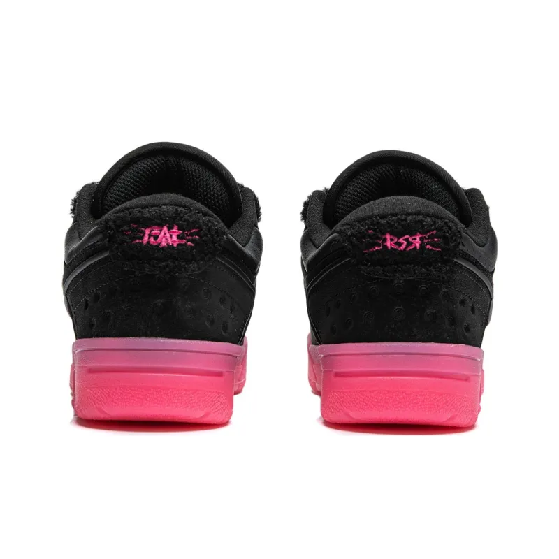 LiNing RSR101 XXL FAT CAT Cushioning Wear Resistant Low Top Basketball Shoes Unisex Black Pink-3