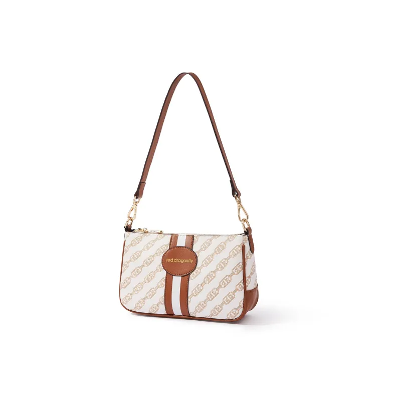 RED DRAGONFLY PVC Shoulder Bag For Women's Regular Women's Ecru-1