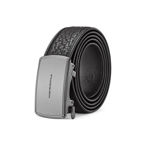 FAIRWHALE Embossed Flat Brand Automatic Buckle, Top Grain Imported Bison Leather Belts Men's Width 3.5CM