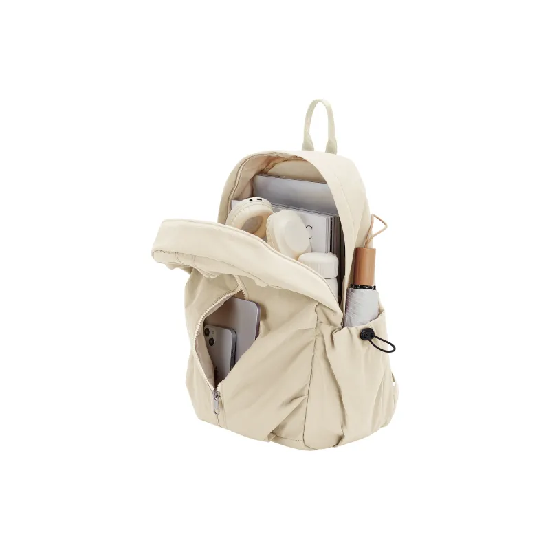 RIOREX Fabric Computer Travel Bag Backpack Unisex Black/Ecru/Dusty Pink/Gray Green/Khaki-12