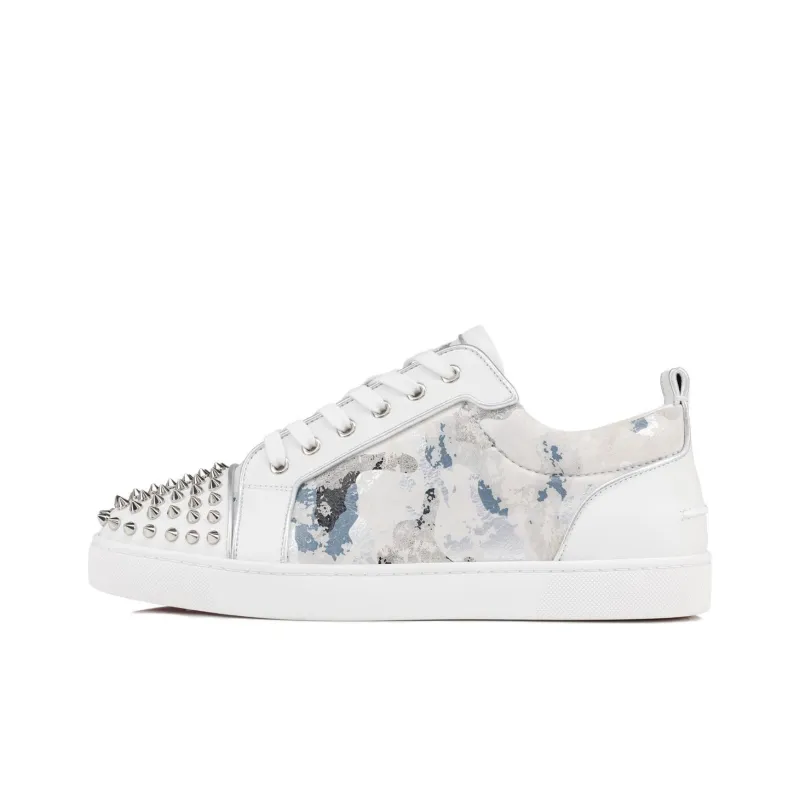 Christian Louboutin Louis Junior Spikes Leather Sneakers-0
