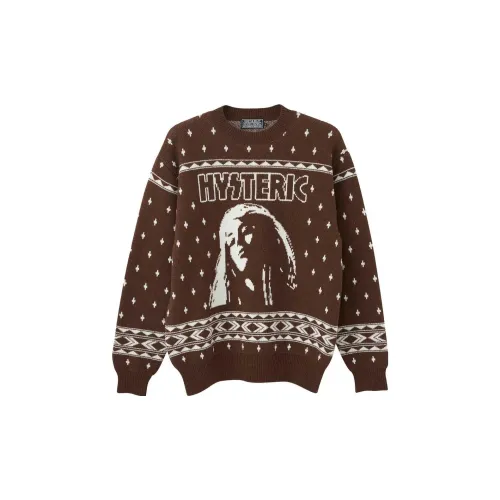 HYSTERIC GLAMOUR Cashmere Sweaters Men Brown