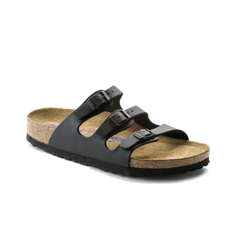 Birkenstock Women's Florida Soft Footbed Birko Flor 'Black' Women's-2