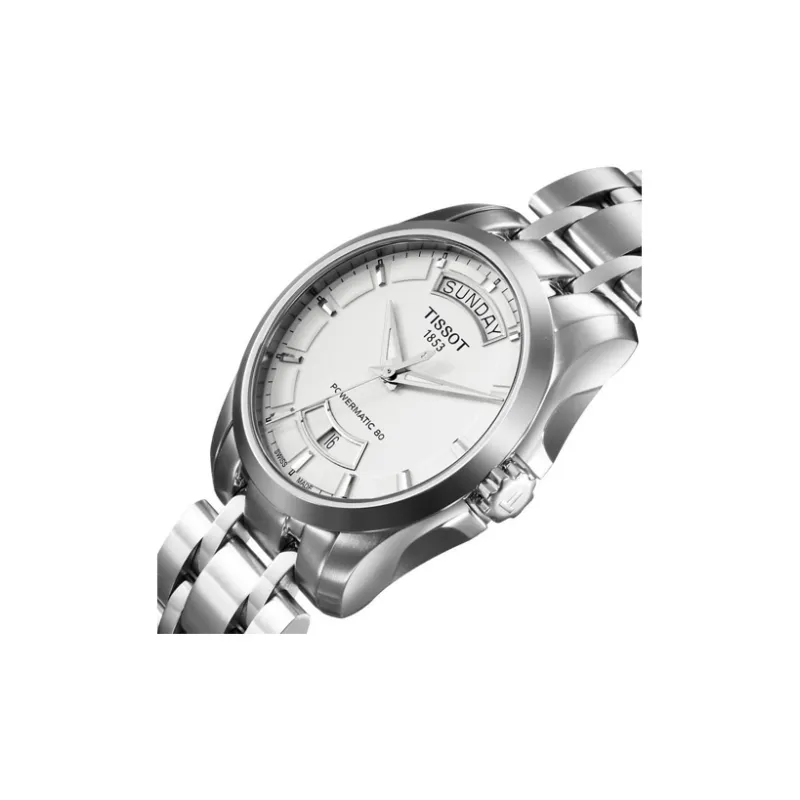 TISSOT Kutu Collection Automatic Mechanical Movement Men's Watches Watch 39mm Silver Dial T035.407.11.031.01 Silver-2