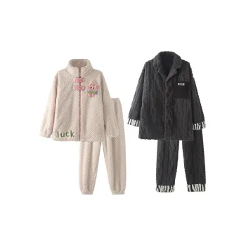 Chun Xi Pajama Set Unisex Pink White Dark Gray
