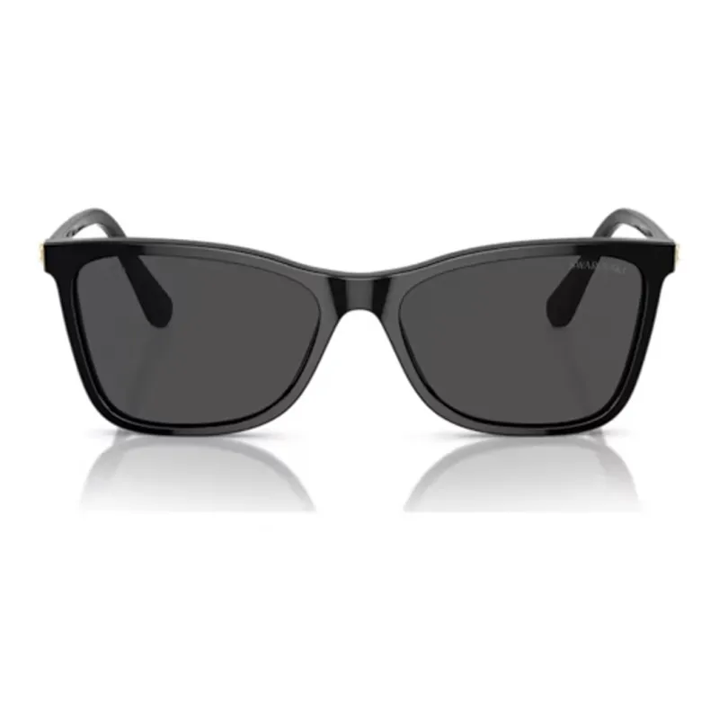 Swarovski Acetate Swarovski Crystal Irregular Shape Sunglasses Women's Black-1