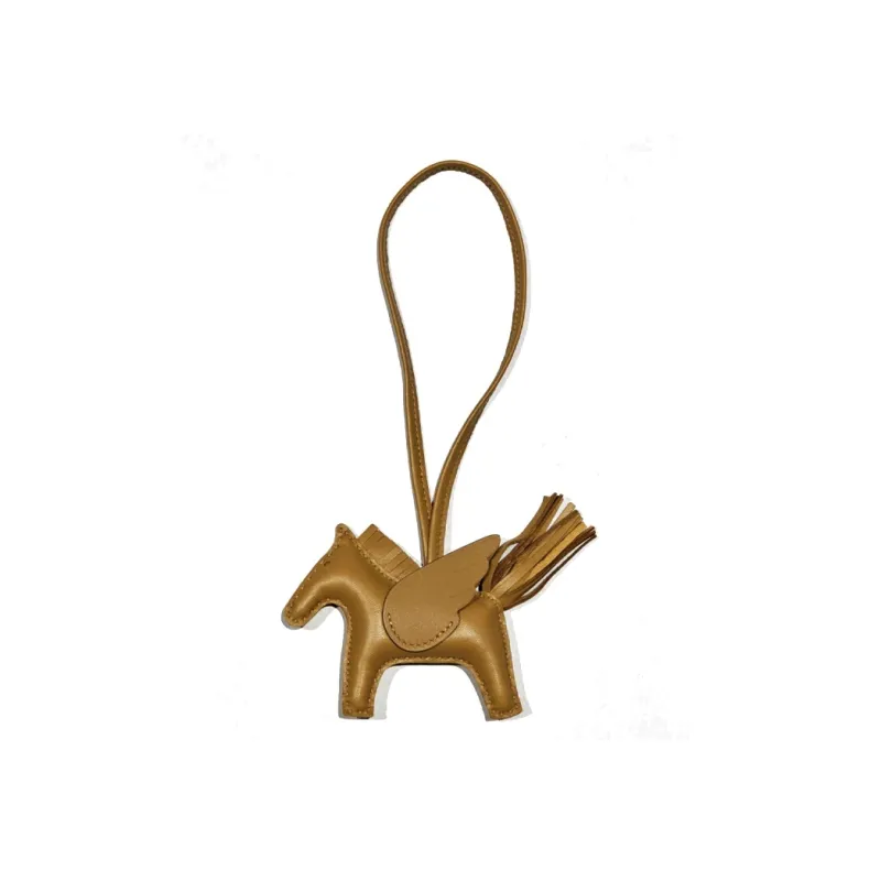 HERMES Rodeo Pegase Pendants Unisex Earth Yellow-0