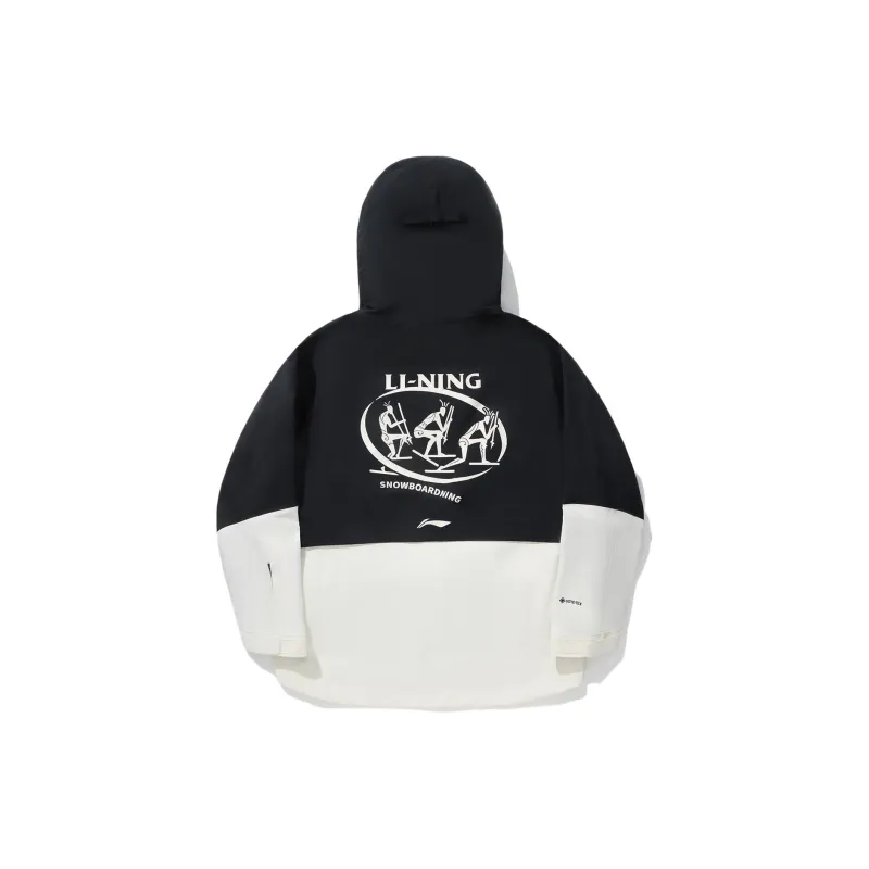 LiNing Sports Jacket Unisex Black Ecru-1