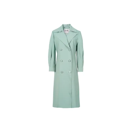 MISSSHINE Trench Coats Women's Pea Green