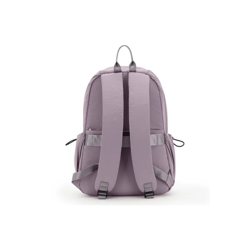 RIOREX Fabric Computer Travel Bag Backpack Unisex Black/Ecru/Dusty Pink/Gray Green/Khaki-18