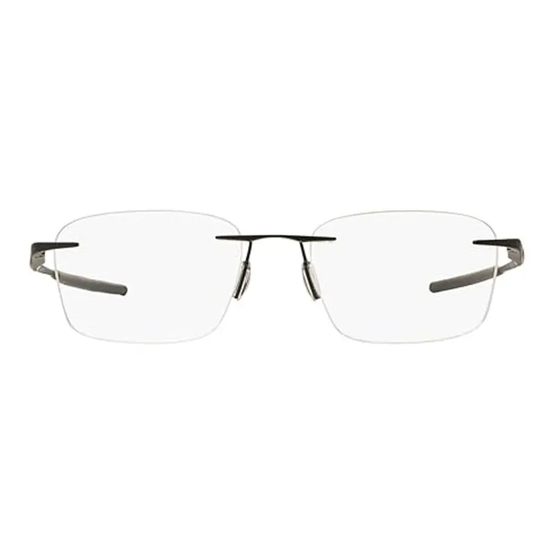 Oakley Metal Irregular Shape Eyeglass Frames Unisex Black-1