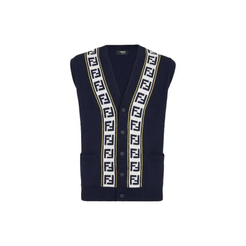 FENDI Vests Men Blue