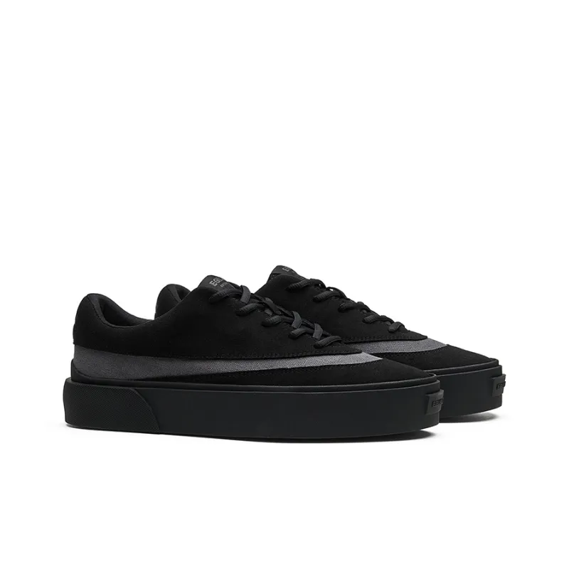 EQLZ EQUALIZER Fault 24 Lo Low Top Skateboard Shoes Unisex Black Obsidian-2