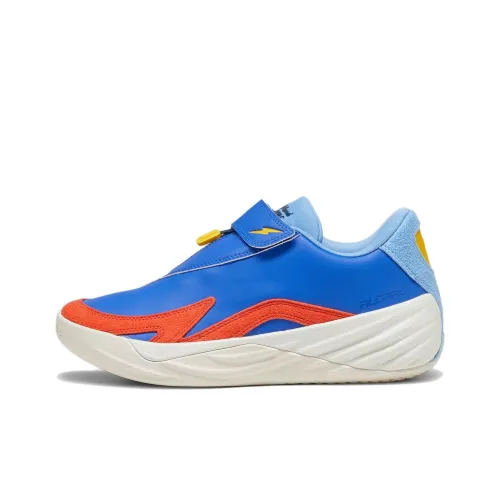 PUMA All-Pro Nitro Basketball Shoes Men Low-Top Blue/Red