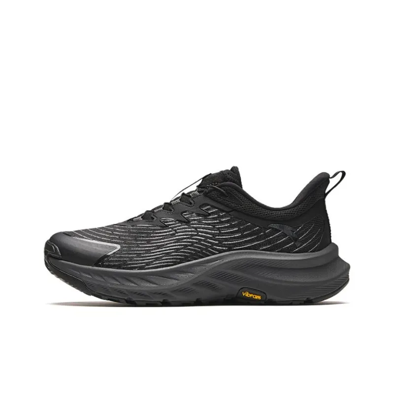Anta Transverse Cushioning, Wear Resistant Low Top Running Shoes Men's Black-0