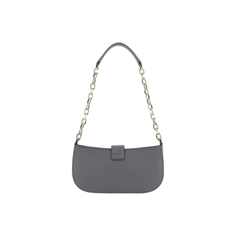 MICHAEL KORS Carmen Leather Shoulder Bag Women's Gray-2