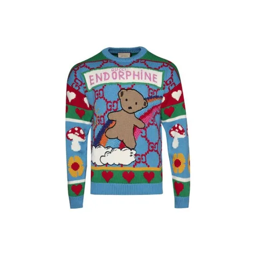 GUCCI Sweaters Men Sky Blue