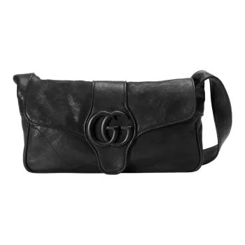 GUCCI Aphrodite Leather Handbag, Shoulder Bag Women's Black