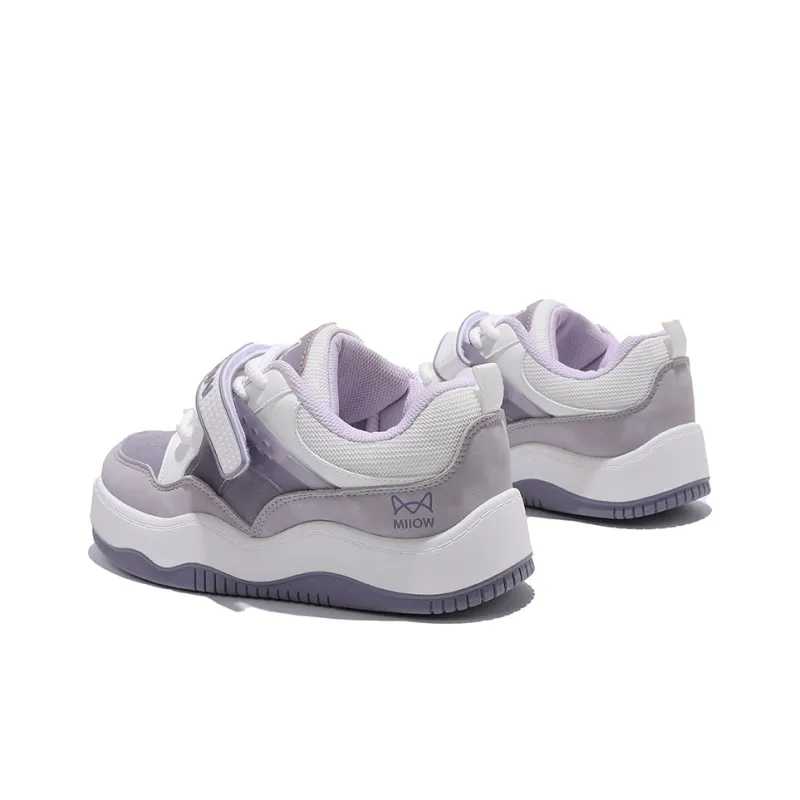 MIIOW Trend Party Series Coverage Wear Resistant Lightweight Height Increasing Low Top Skateboard Shoes Women's-12