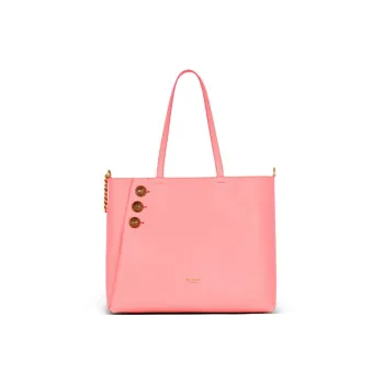 BALMAIN Calfskin Tote Bag Shopping Bag Handbag Women's Pink