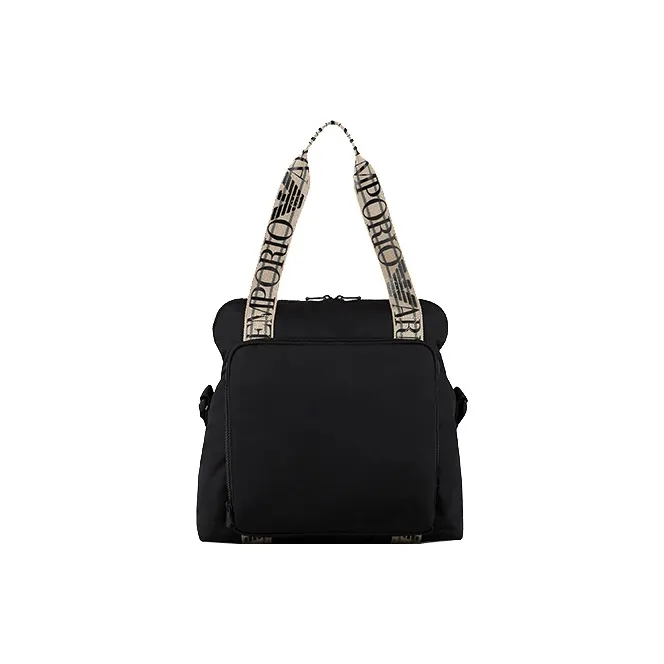 EMPORIO ARMANI Recycled Nylon Maternity And Baby Bag One Shoulder Handbag Women's Black-1
