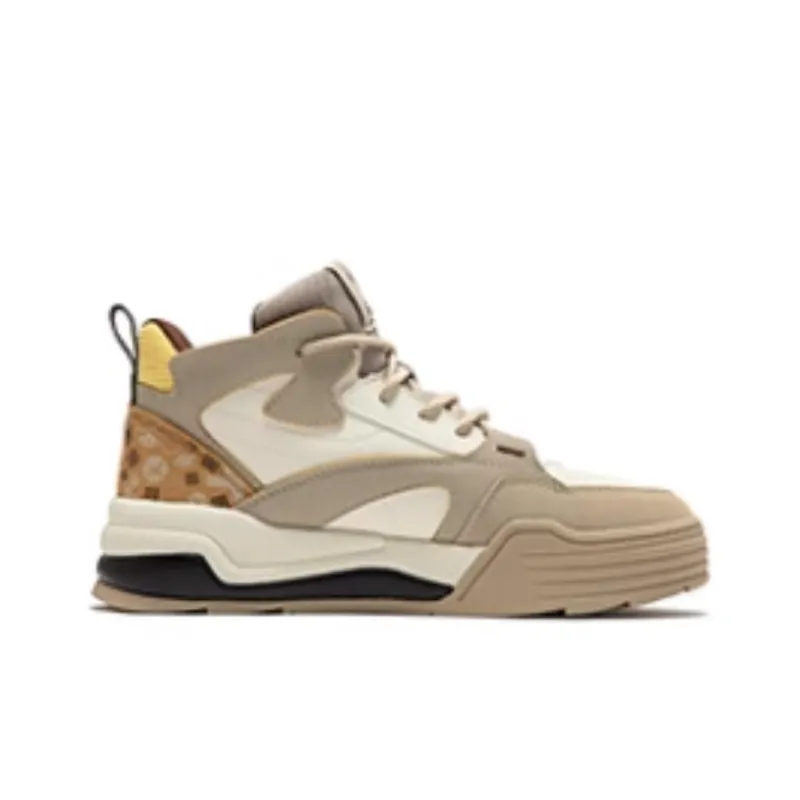 361° Slip Resistant High Top Winter Padded Skateboard Shoes Women's Tan-1