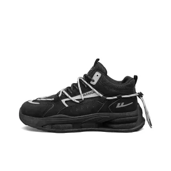 Warrior Low Top Chunky Sneakers Men's Black Light Gray