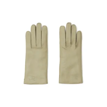 Burberry Lambskin Cashmere Mulberry Silk Gloves Women's Light Green
