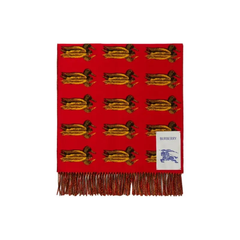 Burberry Knit Scarves Unisex Red-1