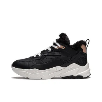 LiNing Defender Warm Mid Top Running Shoes Women's Black White