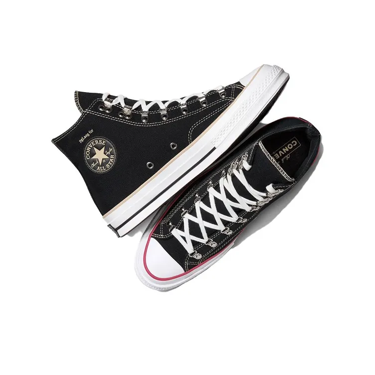 Pairs of Unisex High Socks CONVERSE E747A-3020 Black Grey White