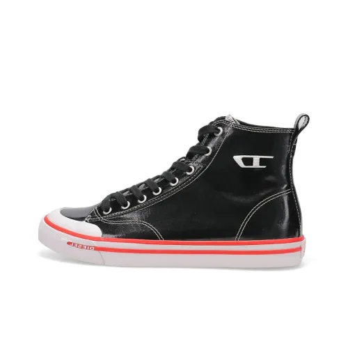 DIESEL S-Athos Skateboard Shoes Men High-Top Black