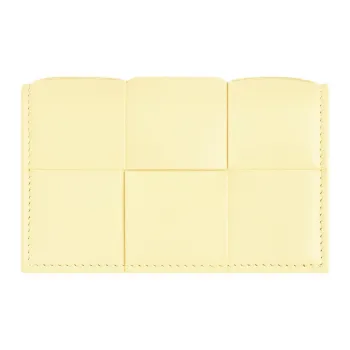 Bottega Veneta Intrecciato Sheepskin Card Holder Regular Women's Chamomile Yellow