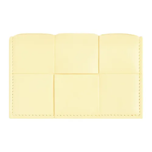 Bottega Veneta Intrecciato Sheepskin Card Holder Regular Women's Chamomile Yellow