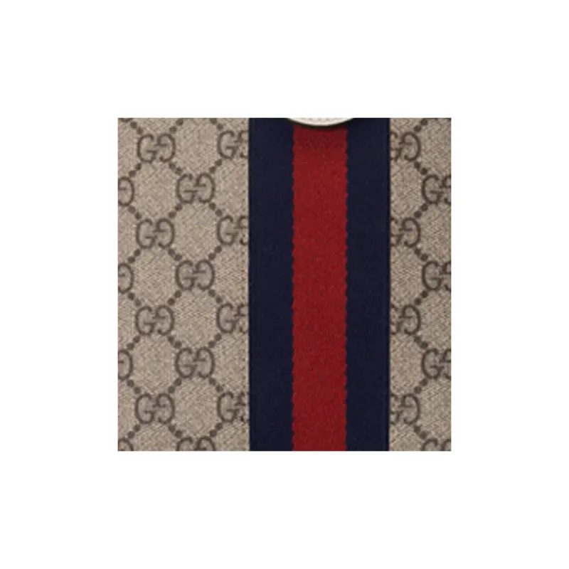 GUCCI Ophidia Canvas With Leather Dome Bag Shoulder Bag Crossbody Bag Small Size Women's Ebony White-7