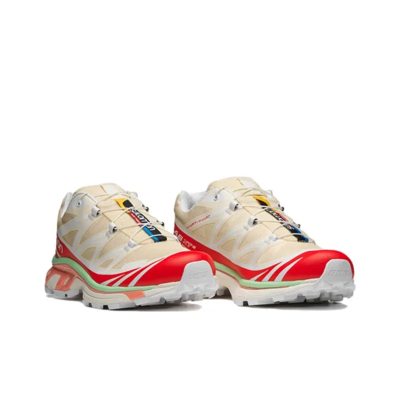 SALOMON XT 6 'Shortbread Poppy Red Green Ash'-2