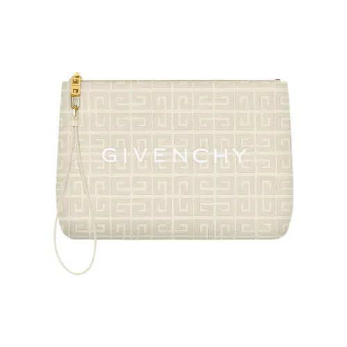 Givenchy Cotton Blend Clutch Large Size Women's Natural Beige