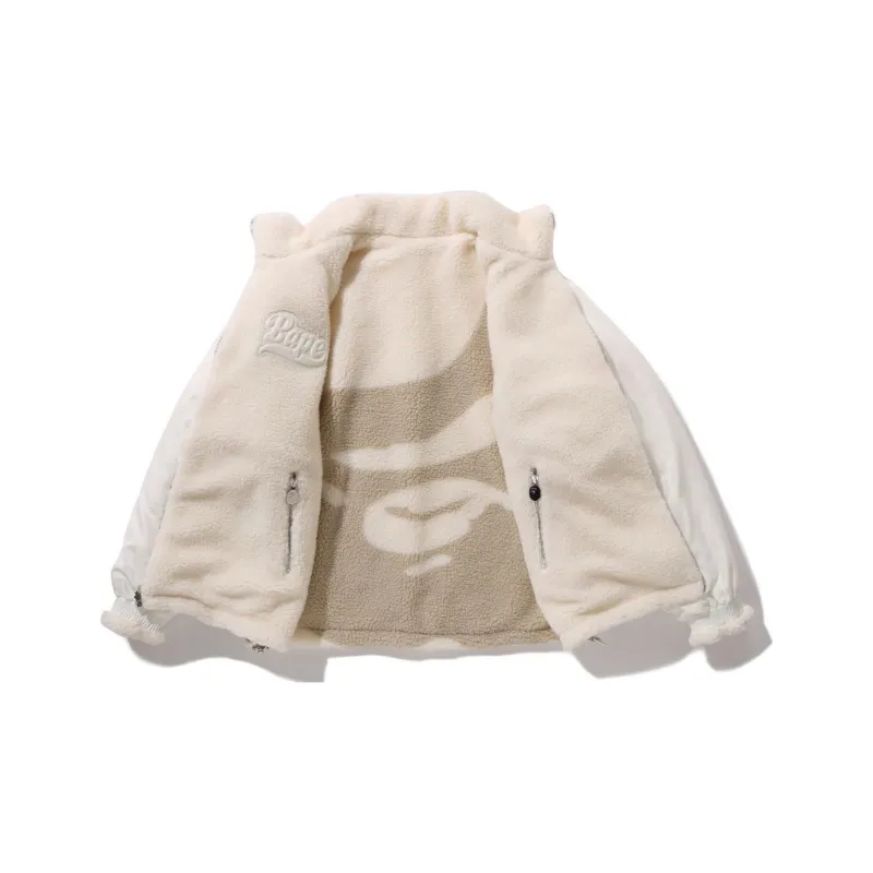 Bape Tonal Solid Camo Sherpa Reversible Jacket-3