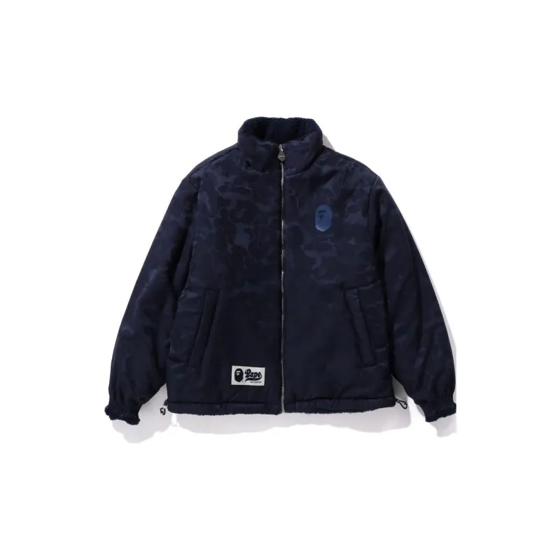 Bape Tonal Solid Camo Sherpa Reversible Jacket-6