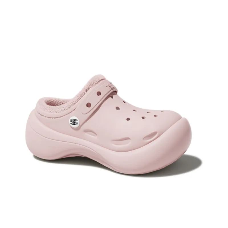 CHIKOKU Fleece Hole Cotton Slippers Clogs Unisex-6