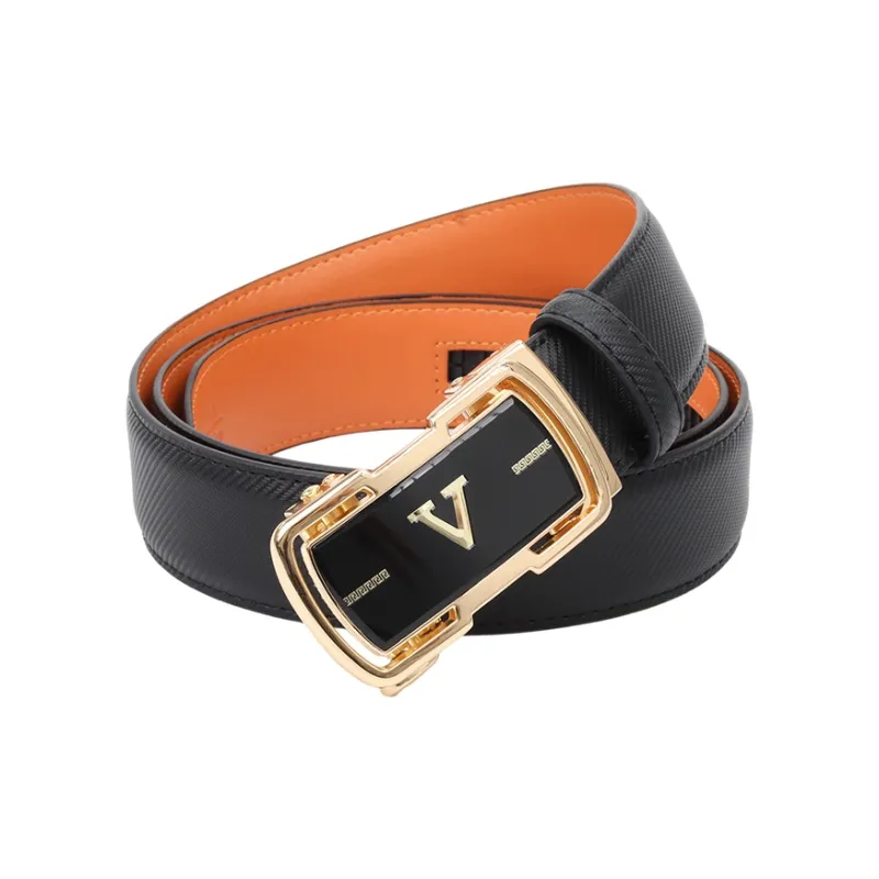 NINE NAIL 9 Section Spike V Shaped Victory Loop Automatic Buckle Leather Belts Men's Width  3.5cm-9