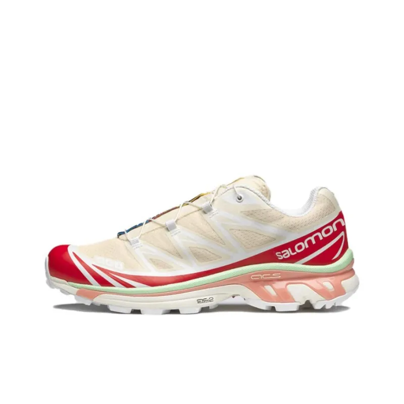 SALOMON XT 6 'Shortbread Poppy Red Green Ash'-0