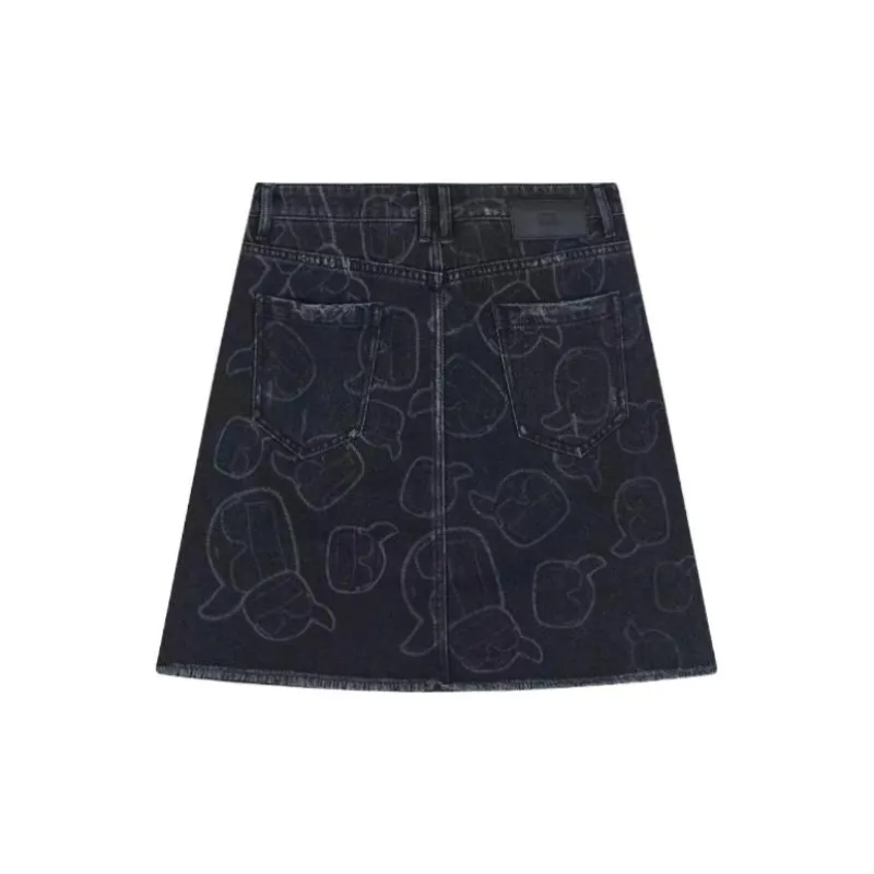 KARL LAGERFELD Denim Short Skirts Women's Black-1