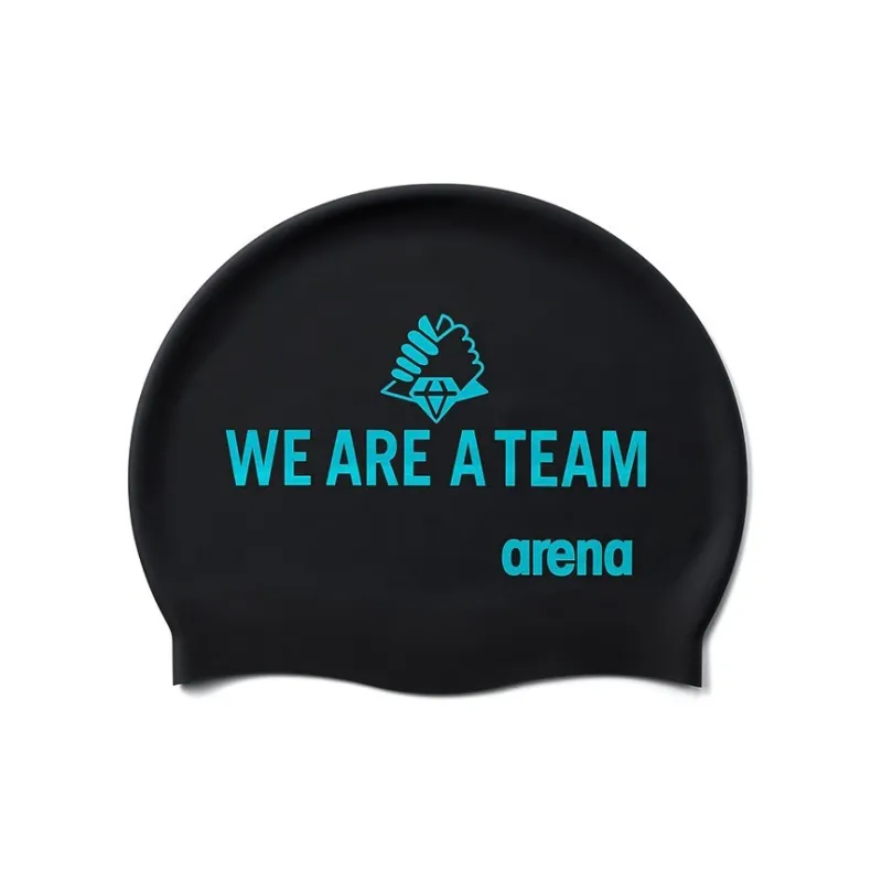 Arena Swimming Caps Silicone Unisex Black-1