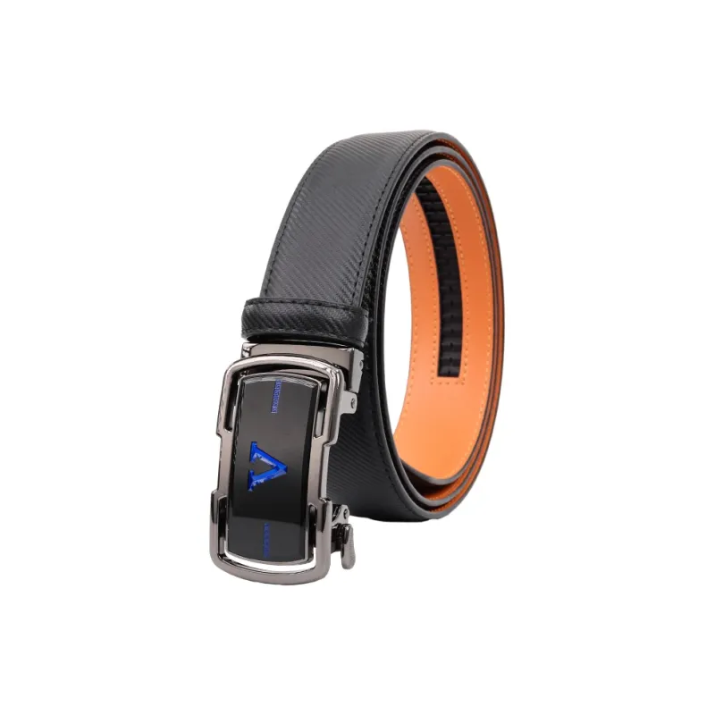 NINE NAIL 9 Section Spike V Shaped Victory Loop Automatic Buckle Leather Belts Men's Width  3.5cm-4