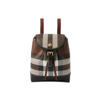 Burberry Polyurethane Backpack Mini Women's Brown & Multicolor