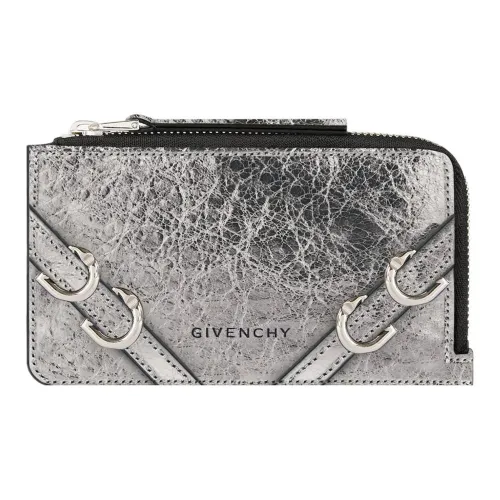 Givenchy Layered Lambskin Card Holder Regular Women's Silver Gray