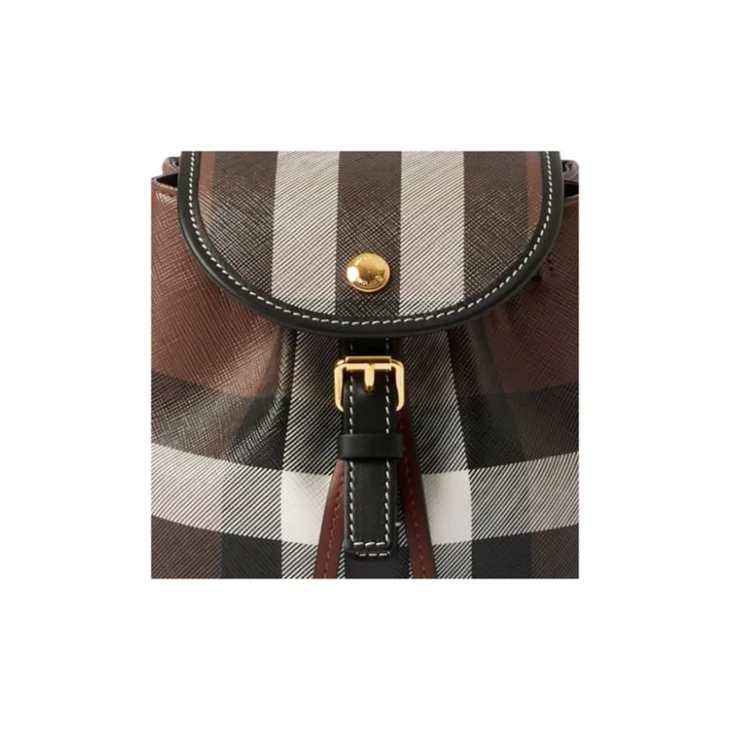 Burberry Polyurethane Backpack Mini Women's Brown & Multicolor-4