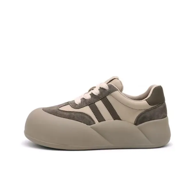 Mr.shang Low Top Casual Skateboard Shoes Women's Apricot-6