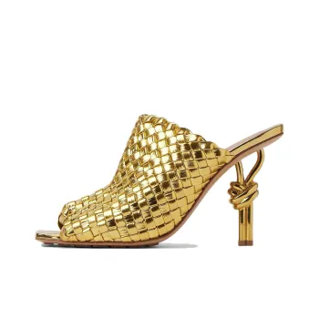 Bottega Veneta Slide Slippers Women's Gold